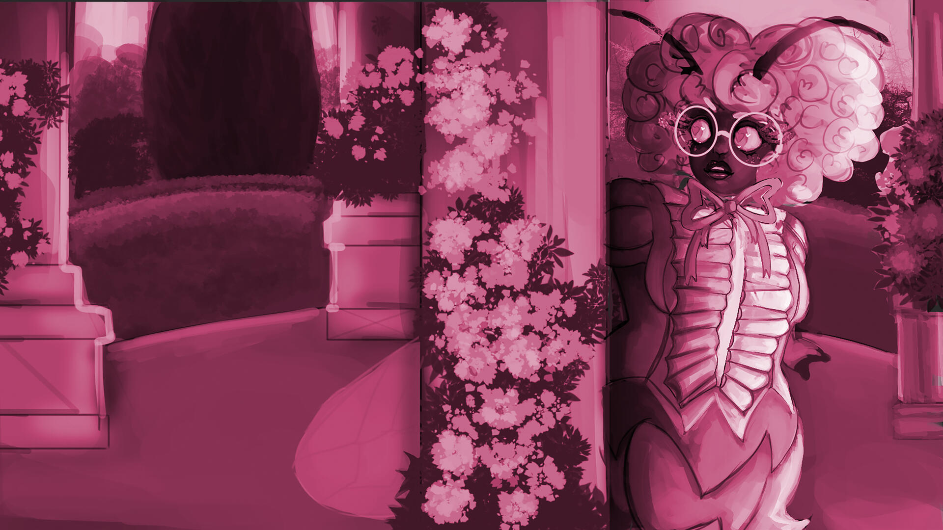 Applying a colour layer to it, so I could use this as the underpainting. I played around with gradient maps, but I started to overthink it a little bit.