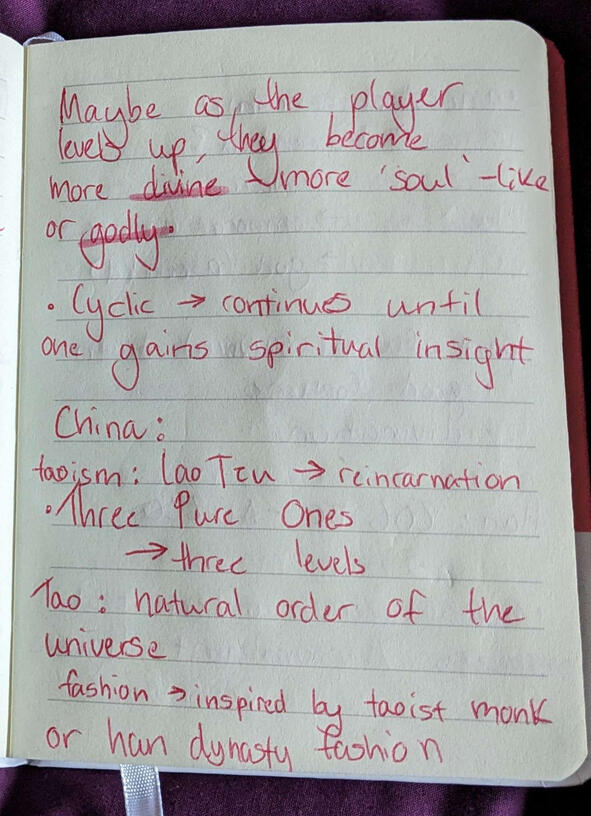 Thinking about potential game mechanics, slowly cementing my ideas.