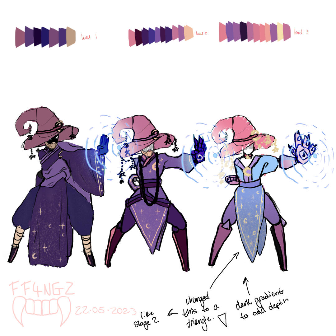 Re-designs after receiving feedback.