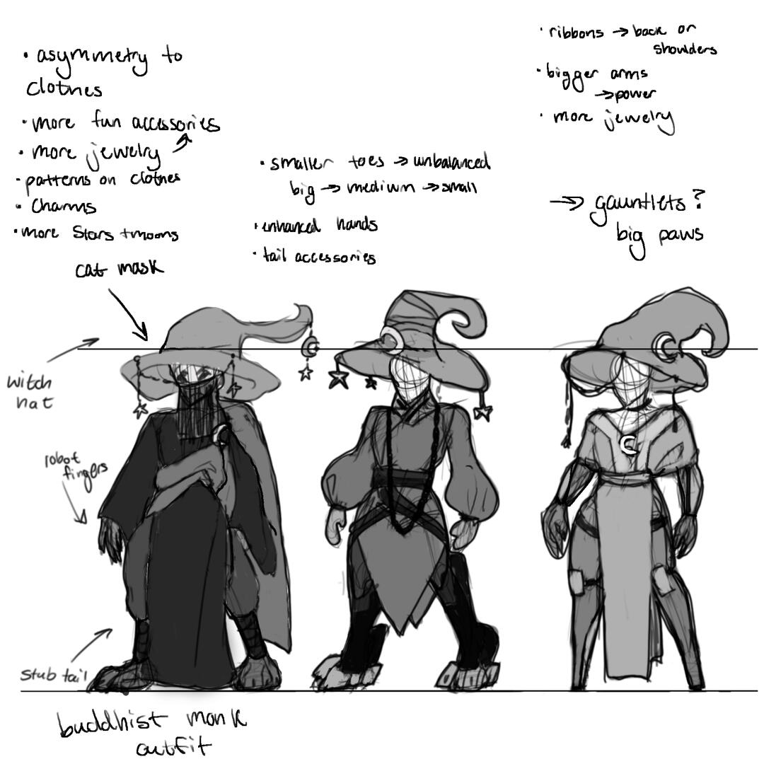 Chosen designs, plus notes.