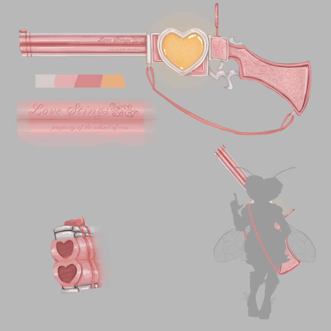 Final reference of the gun, as well as the small detailing on the side of it.