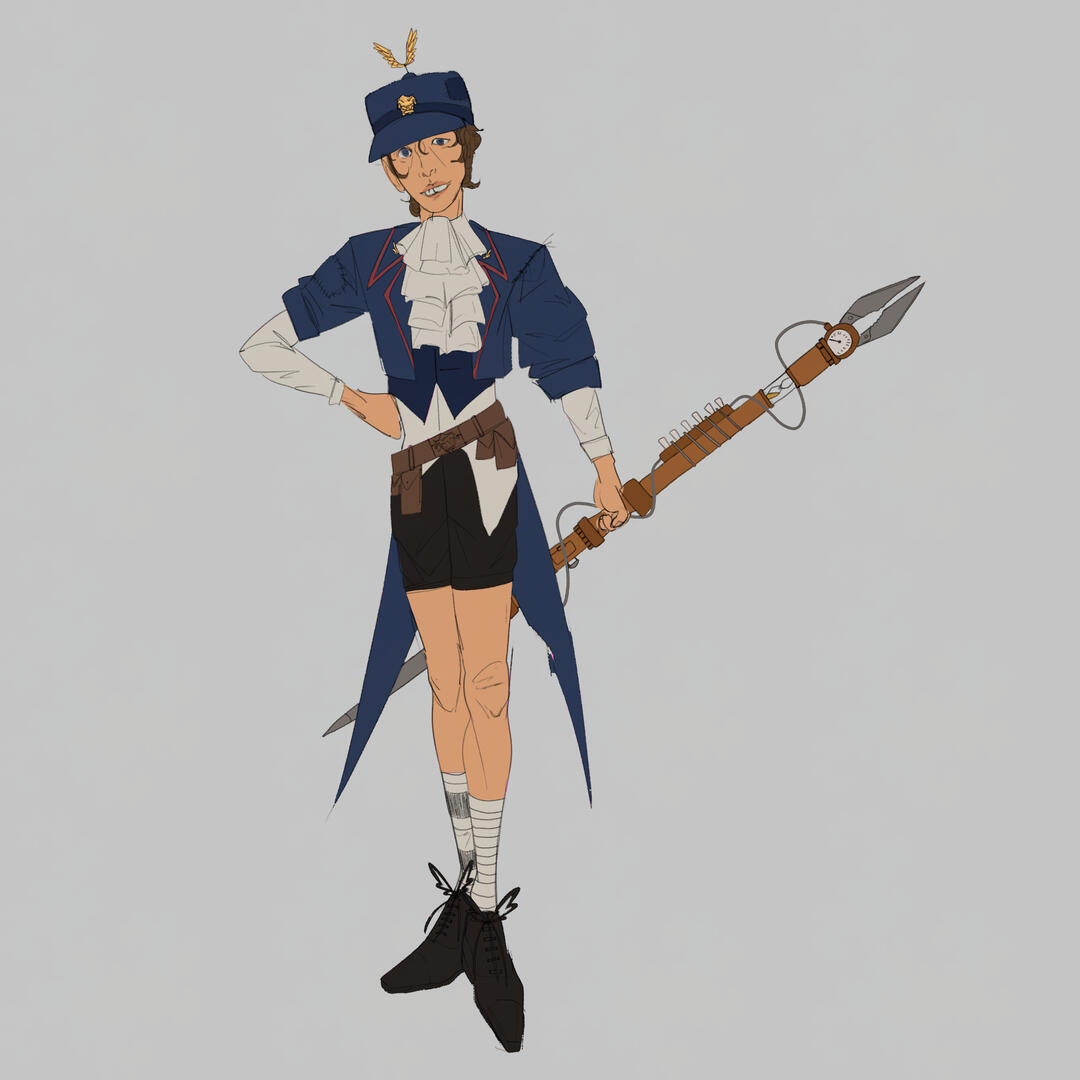 Finally putting the whole design together. In the future, I would probably play around with different poses a little more.