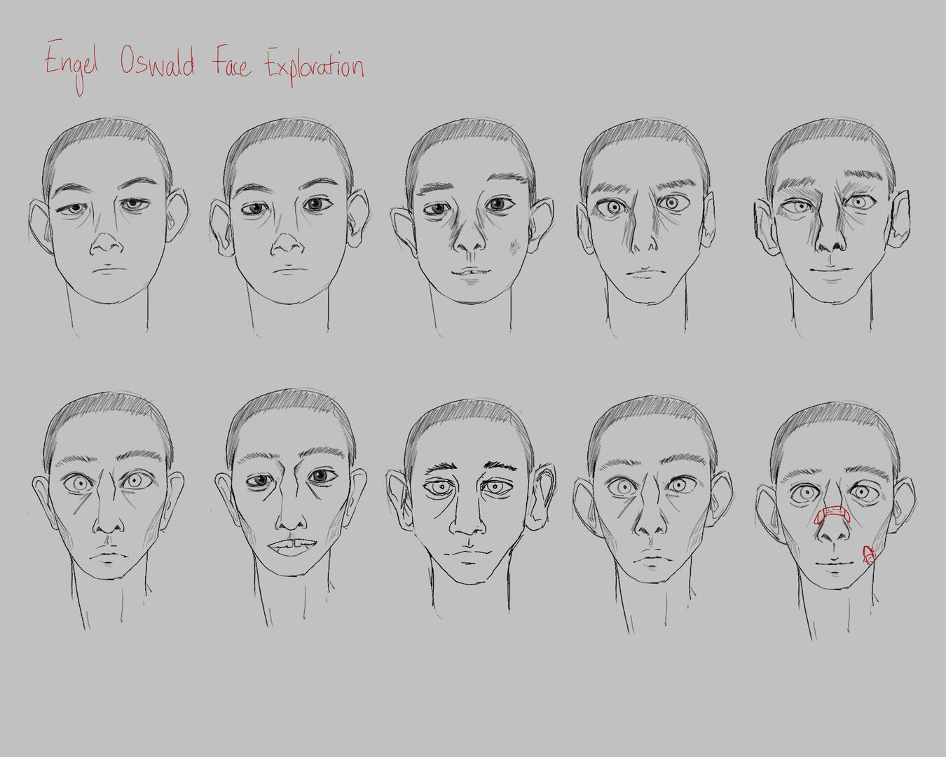 Facial feature exploration.